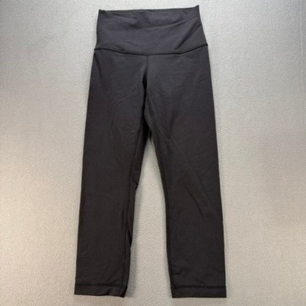 Lululemon Align High Rise Crop‎ Leggings Womens 6 Black Yoga Slim Fit Athletic
